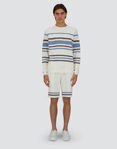 Sweatshirt In Stripe Cotton Sweater