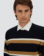 Sweatshirt In Yarn Dyed Waffle Piquet
