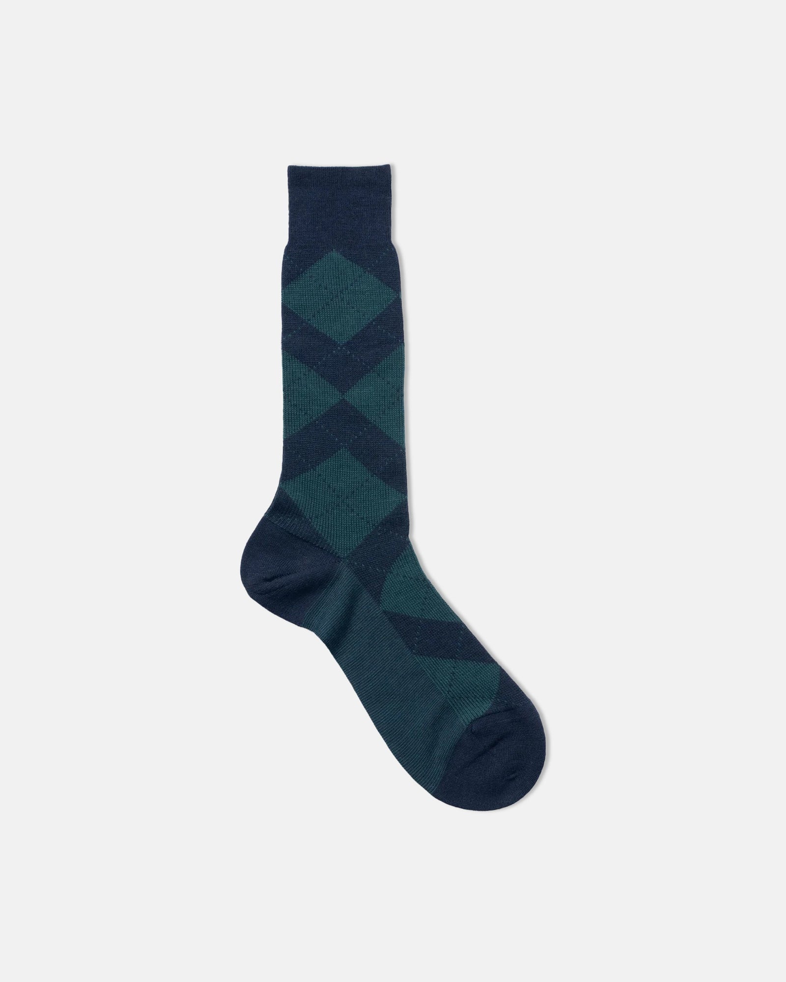 Made In England Argyle Wool Mid Calf Sock