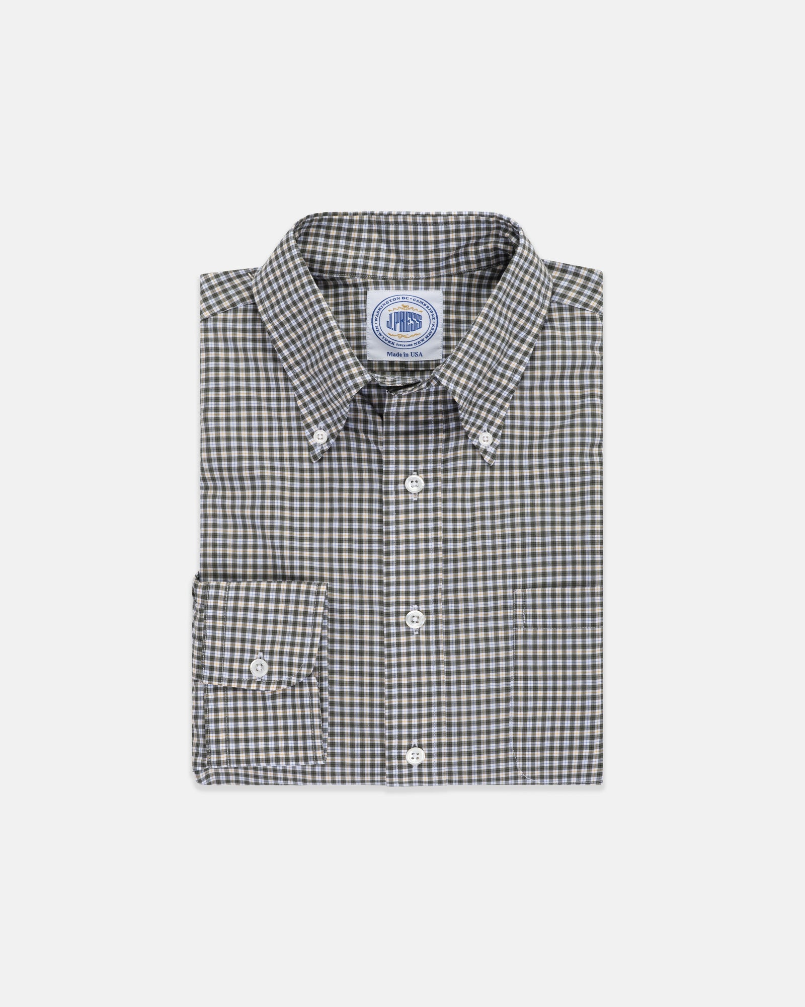 Made In Usa Orange Check Sport Shirt Classic Fit