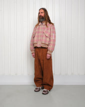 Grain Bomber Flora Check Handloom