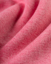 Pink Cotton Cashmere V Neck Sweater