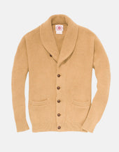 Made In Scotland Shawl Collar Camelhair Cardigan