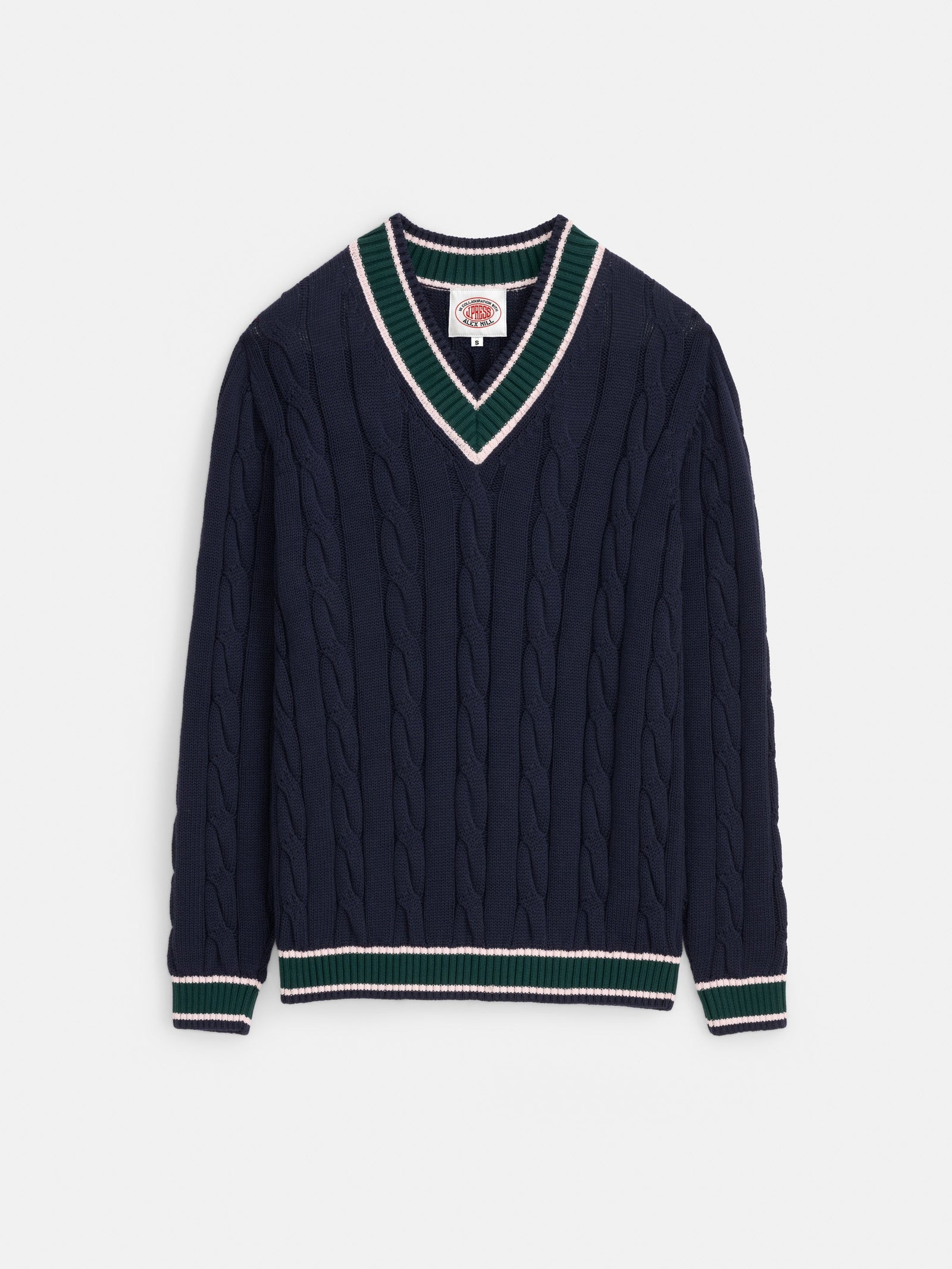 J.Press x Alex Mill Cricket Cable Sweater In Cotton
