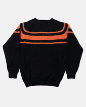 Made In Scotland Chest Stripe Shaggy Dog Sweater Trim Fit