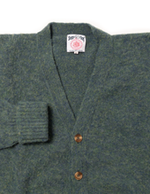 Made In Scotland Lovat Shaggy Dog Cardigan Sweater Classic Fit