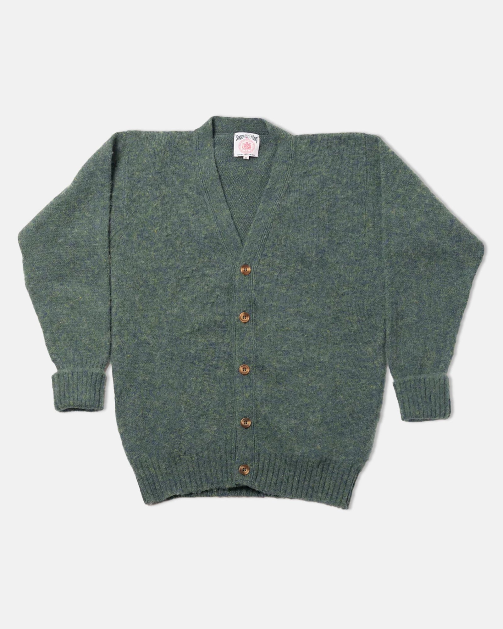 Made In Scotland Lovat Shaggy Dog Cardigan Sweater Classic Fit