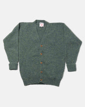 Made In Scotland Lovat Shaggy Dog Cardigan Sweater Classic Fit