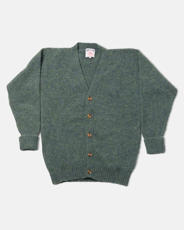 Made In Scotland Lovat Shaggy Dog Cardigan Sweater Classic Fit