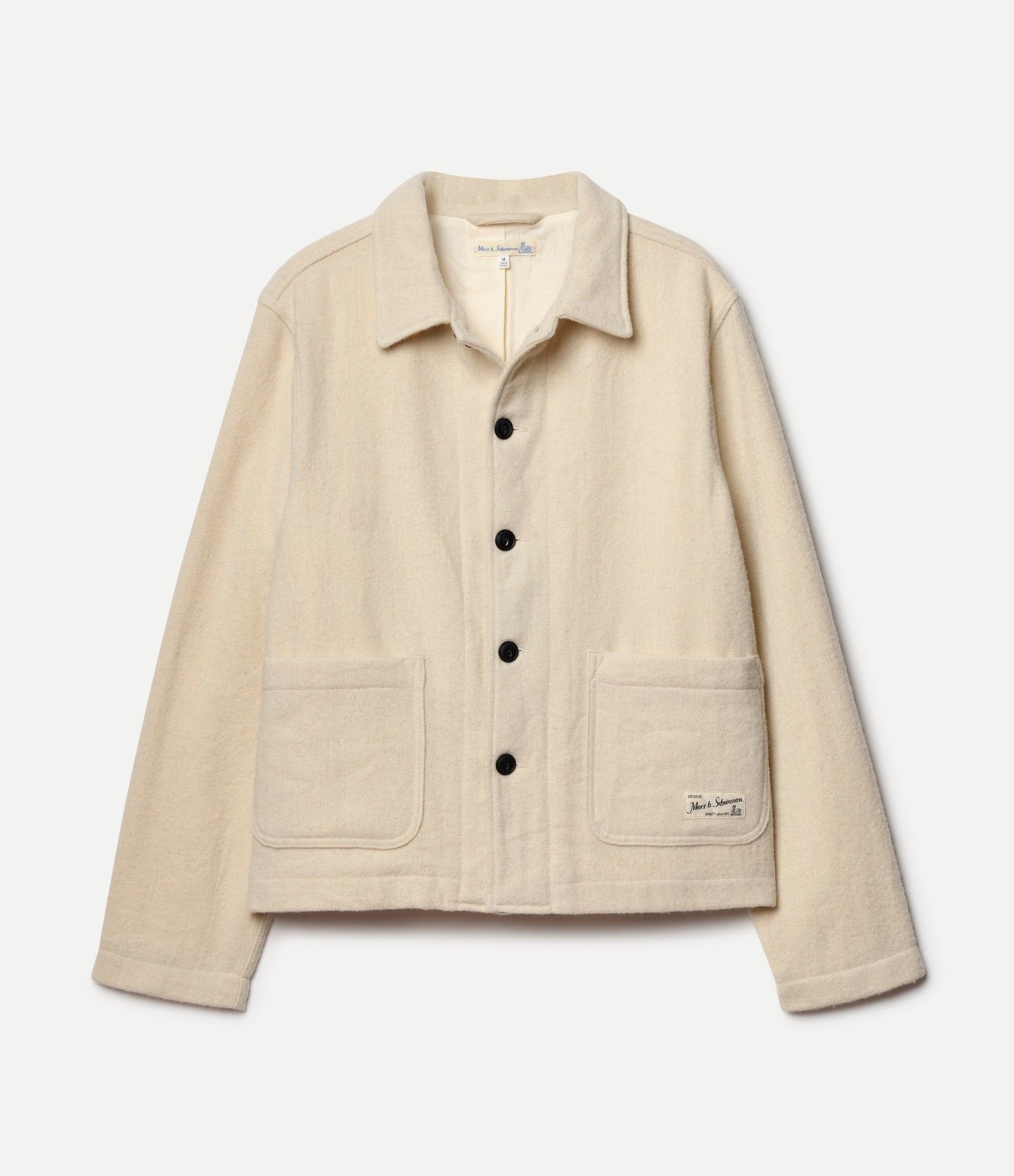 Traditionally Woven Burel Wool Cropped Worker S Jacket