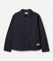 Cropped Worker's Cotton Twill Jacket