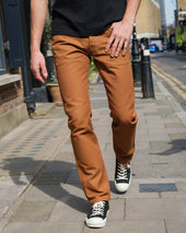 17oz Duck Slim Tapered Cut Jeans - Brown