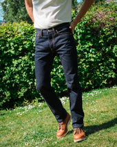 14oz Selvedge Denim Slim Straight Cut Jeans - Indigo