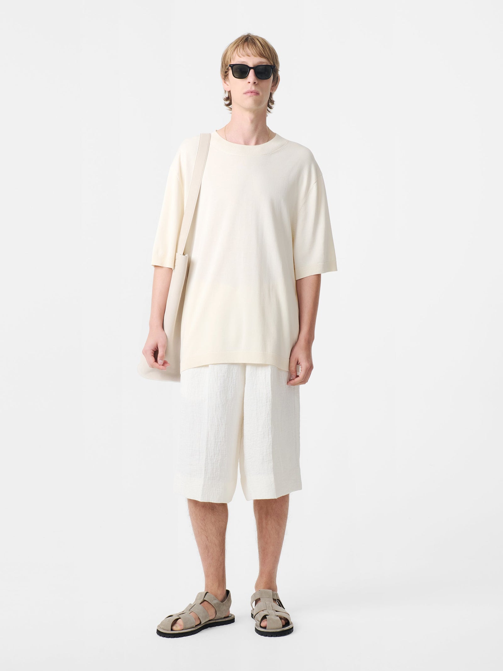 Joshua Linen Short In Parchment