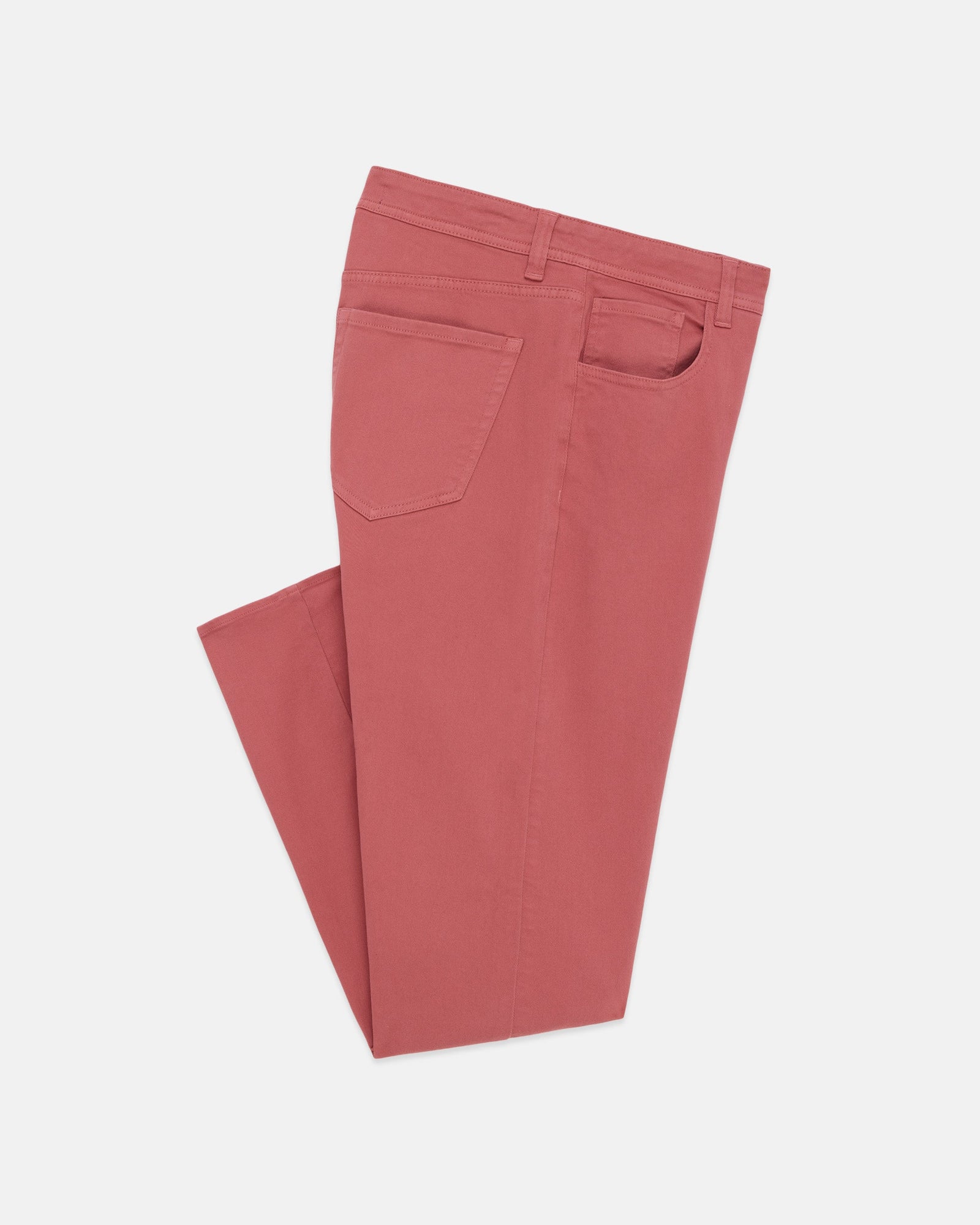 Faded Red 5 Pocket Twill Pant