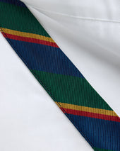 Made In Usa With Regimental Stripe Placket Oxford Cloth Sport Shirt Regular Fit