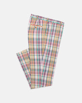 Made In Usa Peach Yellow Pastel Authentic Madras Trouser