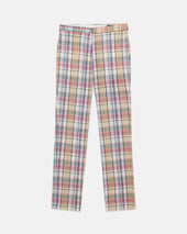 Made In Usa Peach Yellow Pastel Authentic Madras Trouser