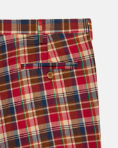 Made In Usa Red Authentic Madras Shorts