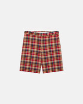 Made In Usa Red Authentic Madras Shorts