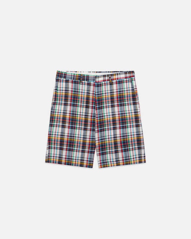 Made In Usa Gold Red Blue Authentic Madras Shorts