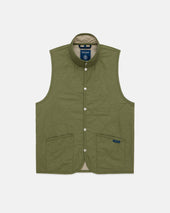 Made In England Lavenham Mickfield Linen Cotton Quilted Gilet