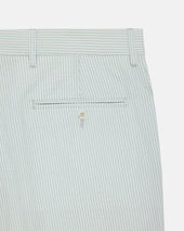 Light Green Cotton Seersucker Shorts