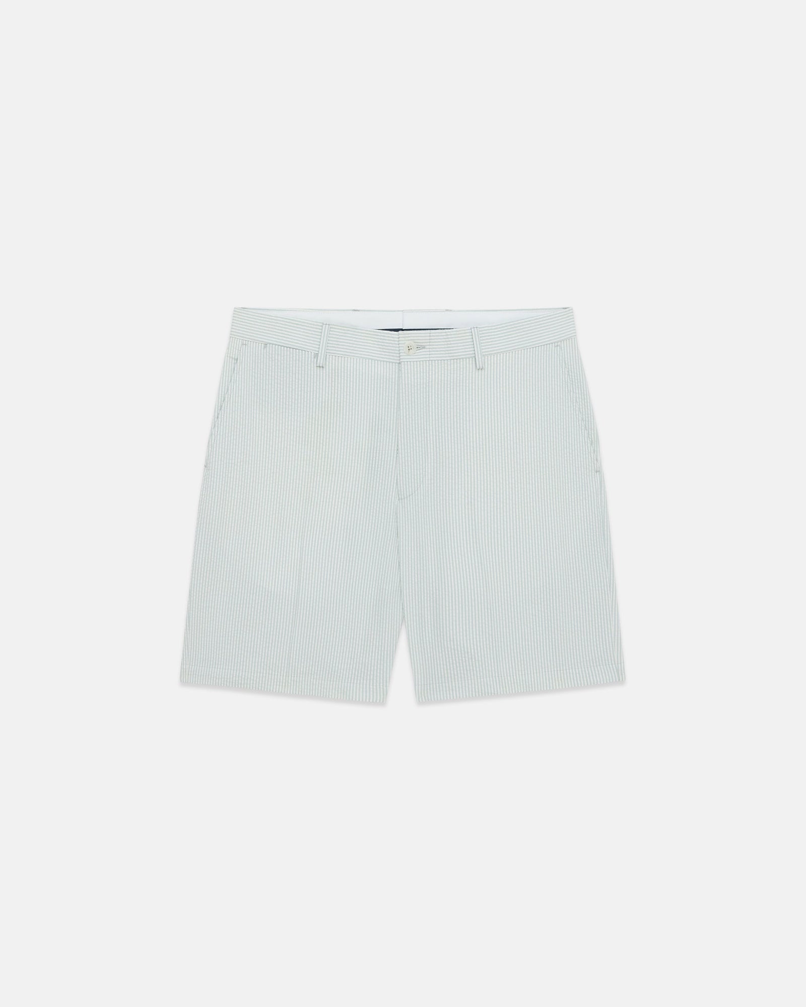 Light Green Cotton Seersucker Shorts