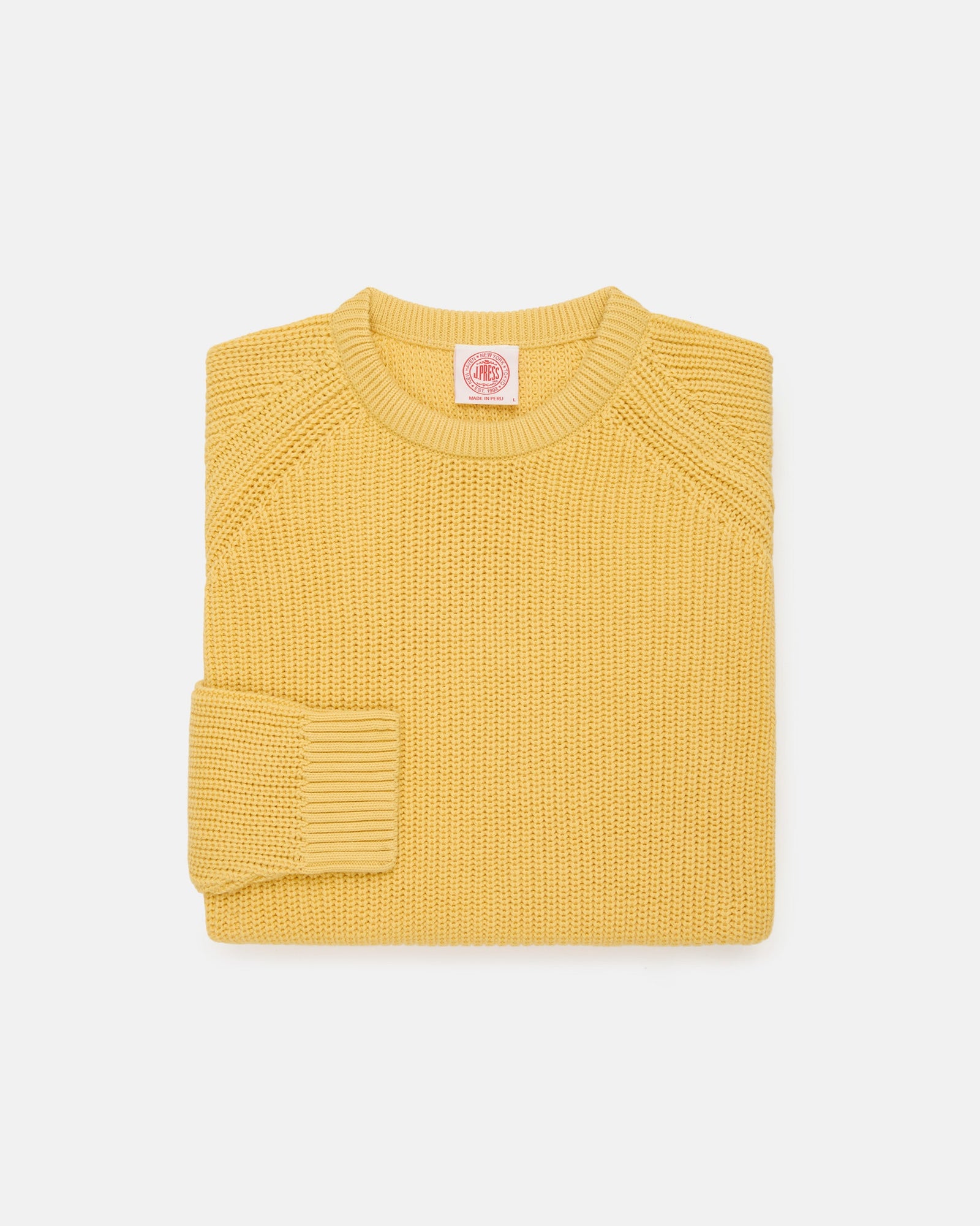 Shaker Knit Cotton Crew Neck Sweater