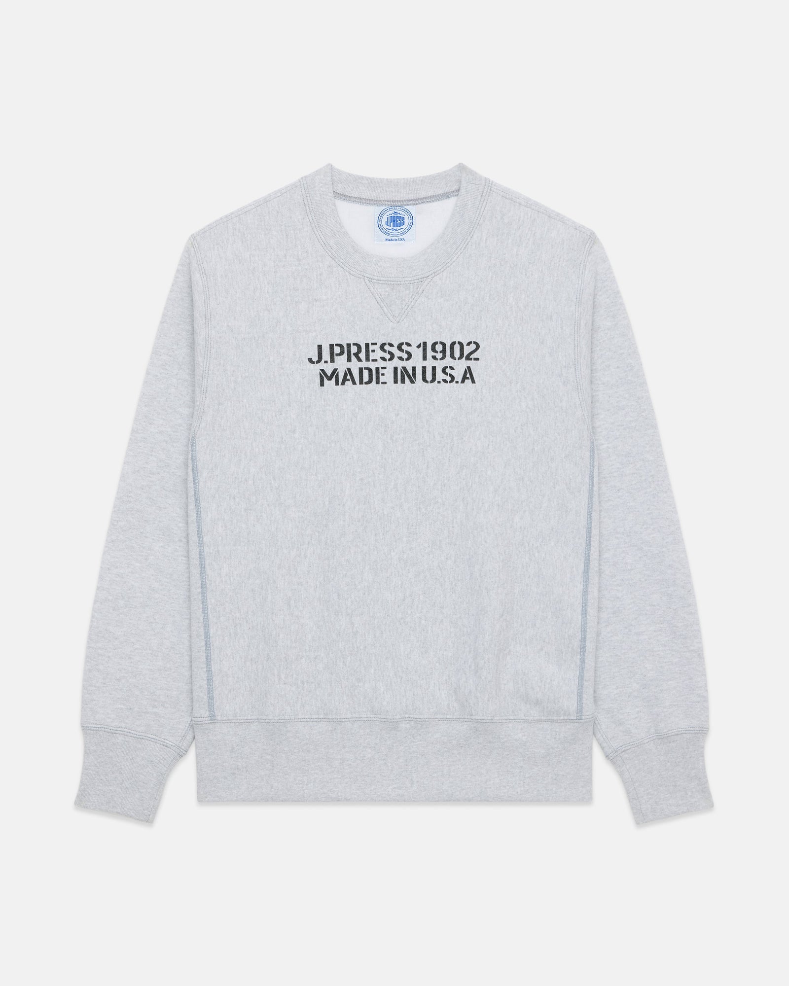 Made In Usa Grey J Press 1902 Stencil Sweatshirt