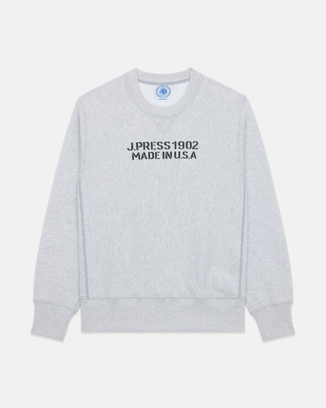 Made In Usa Grey J Press 1902 Stencil Sweatshirt