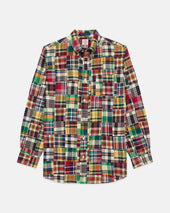 Patchwork Madras Button Down Sport Shirt Classic Fit