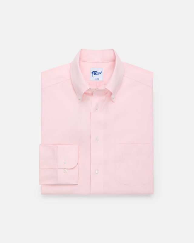 Pink Pinpoint Oxford Button Down Collar Shirt Trim Fit