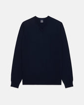 Cotton Cashmere V Neck Sweater