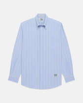 J Press X Only Ny Made In Usa Orange Stripe Oxford Cloth Sport Shirt