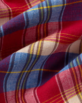 Genuine Madras Red Pocket Square