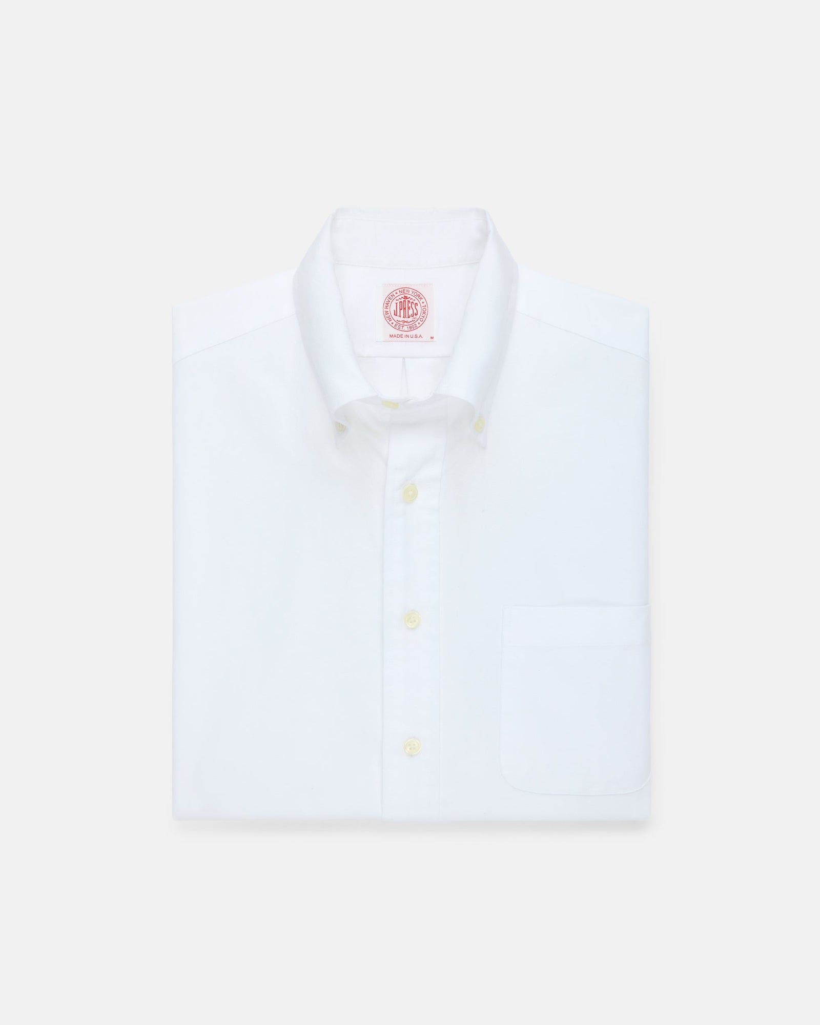 Made In Usa Oxford Cloth Short Sleeve Sport Shirt Classic Fit