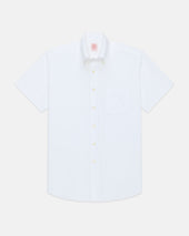 Made In Usa Oxford Cloth Short Sleeve Sport Shirt Classic Fit