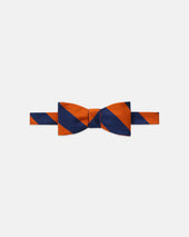 Made In Usa Orange Guard Stripe Repp Bow Tie
