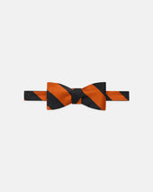 Made In Usa Orange Guard Stripe Repp Bow Tie
