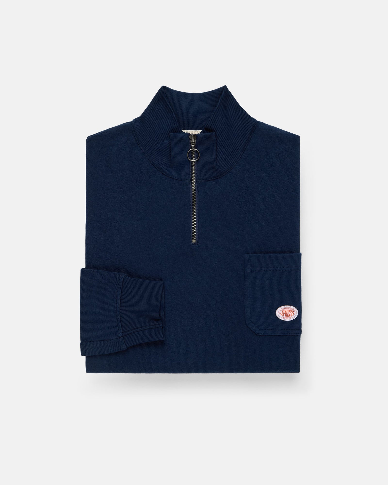 Armor Lux Quarter Zip Organic Cotton Sweatshirt