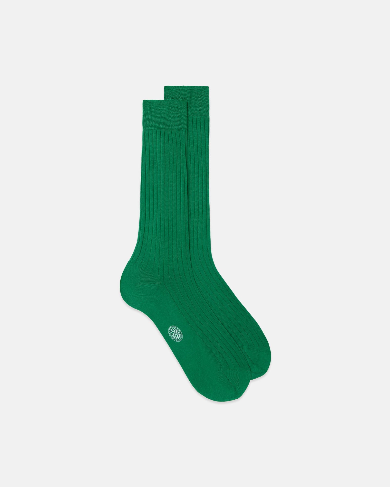 Made In Italy Green Cotton Mid Calf Socks