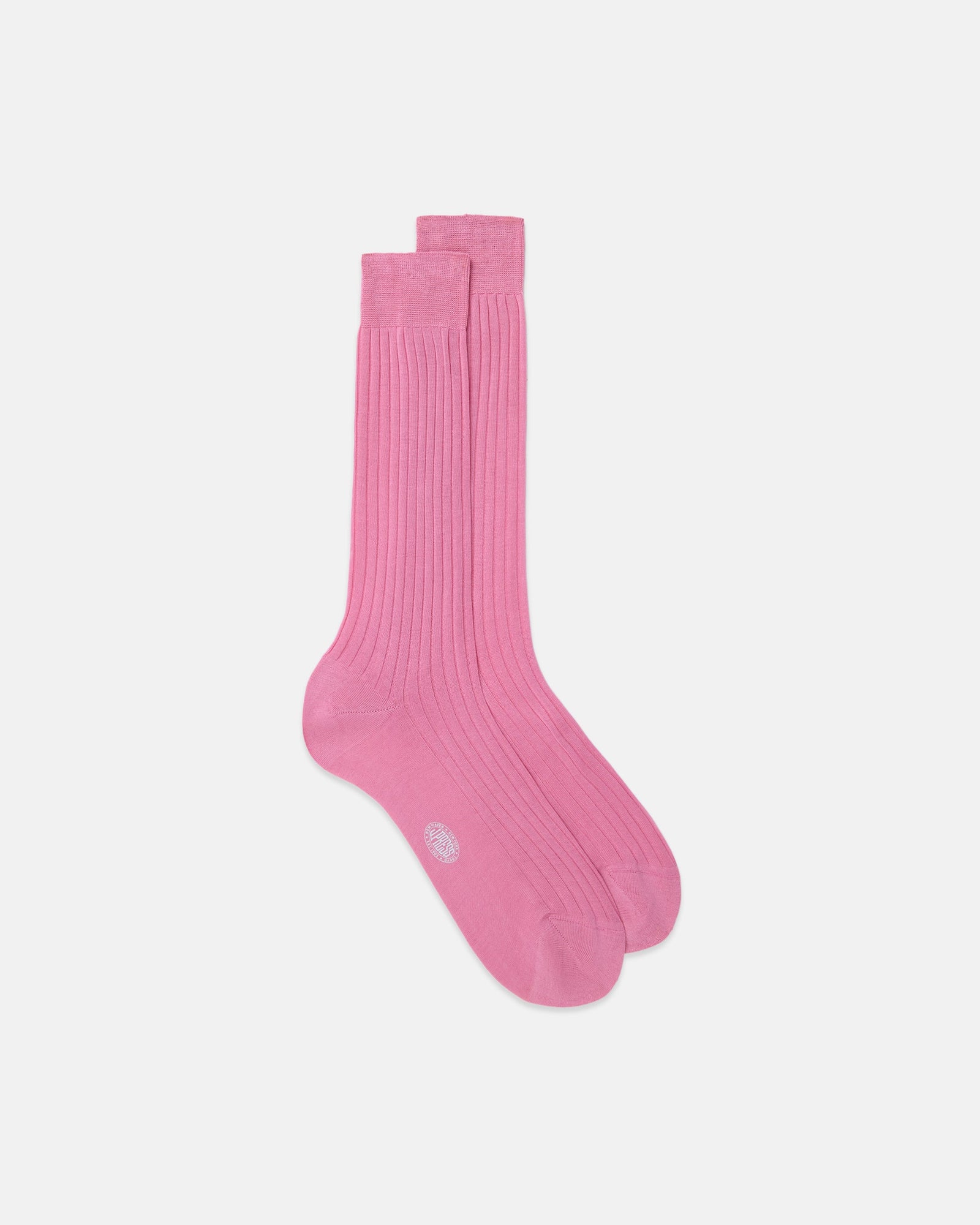 Made In Italy Pink Cotton Mid Calf Socks