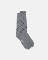Made In Italy Tonal Argyle Cotton Mid Calf Socks