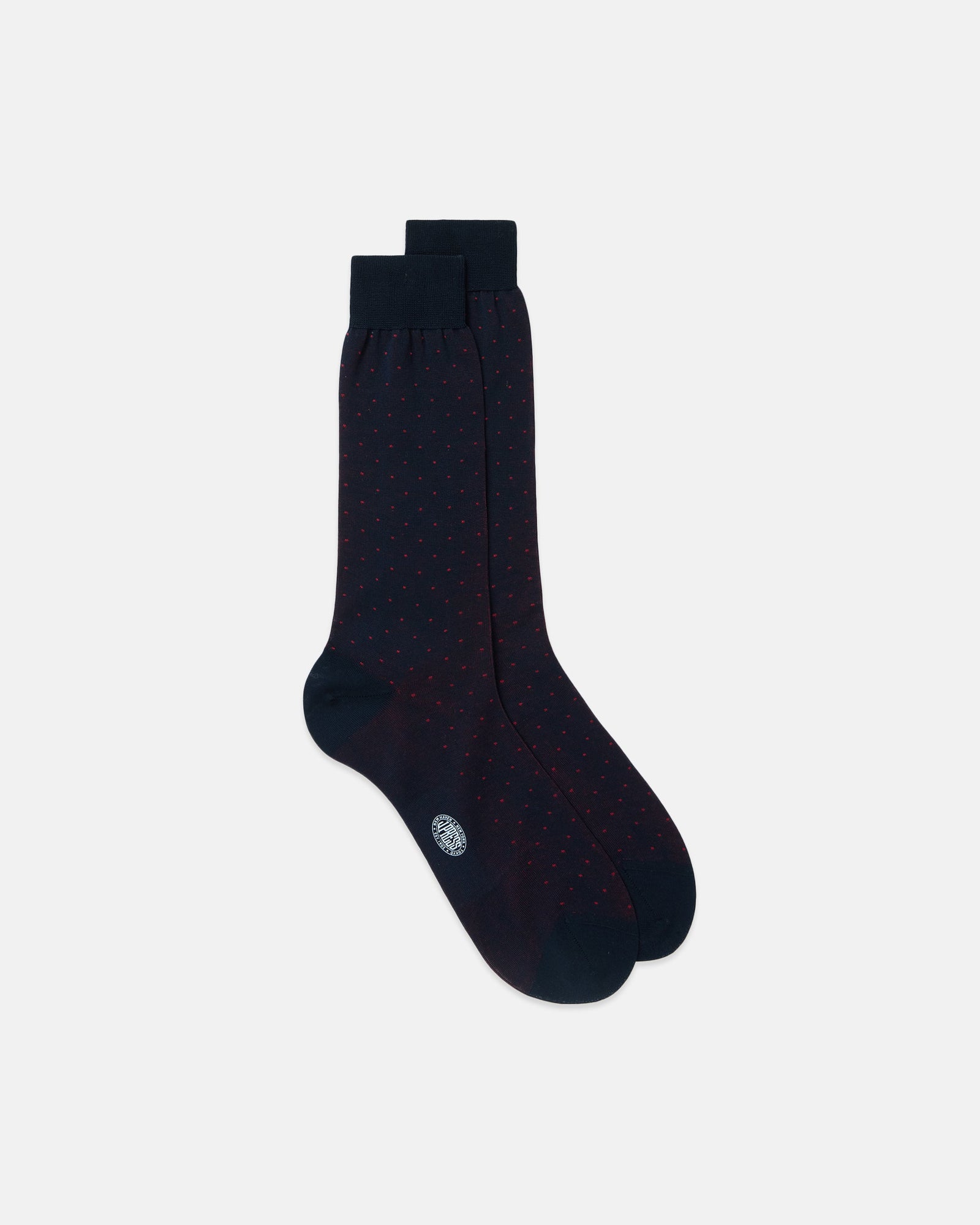 Made In Italy Dot Cotton Mid Calf Socks