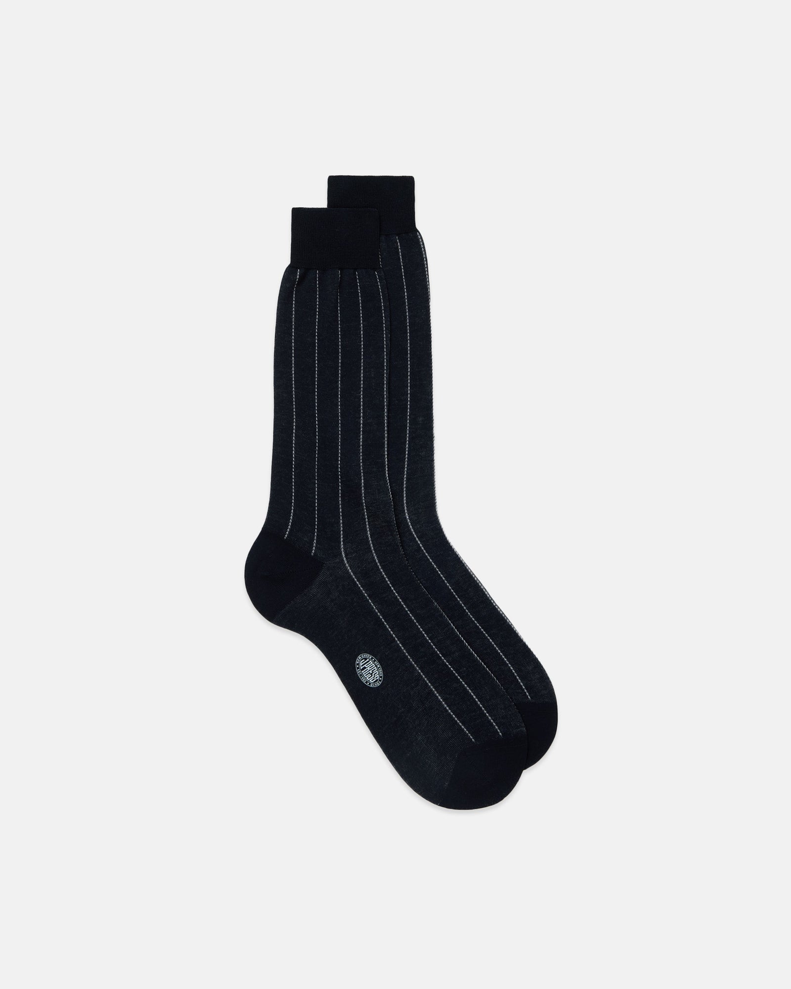Made In Italy Stripe Cotton Mid Calf Socks