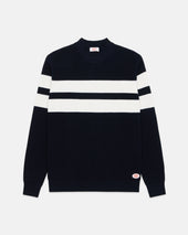 Armor Lux Bold White Stripe Cotton Sweater