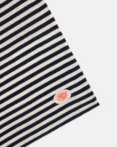 Armor Lux White Stripe Cotton Linen T Shirt