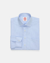 Made In Canada Light Pinstripe Spread Collar Dress Shirt Classic Fit