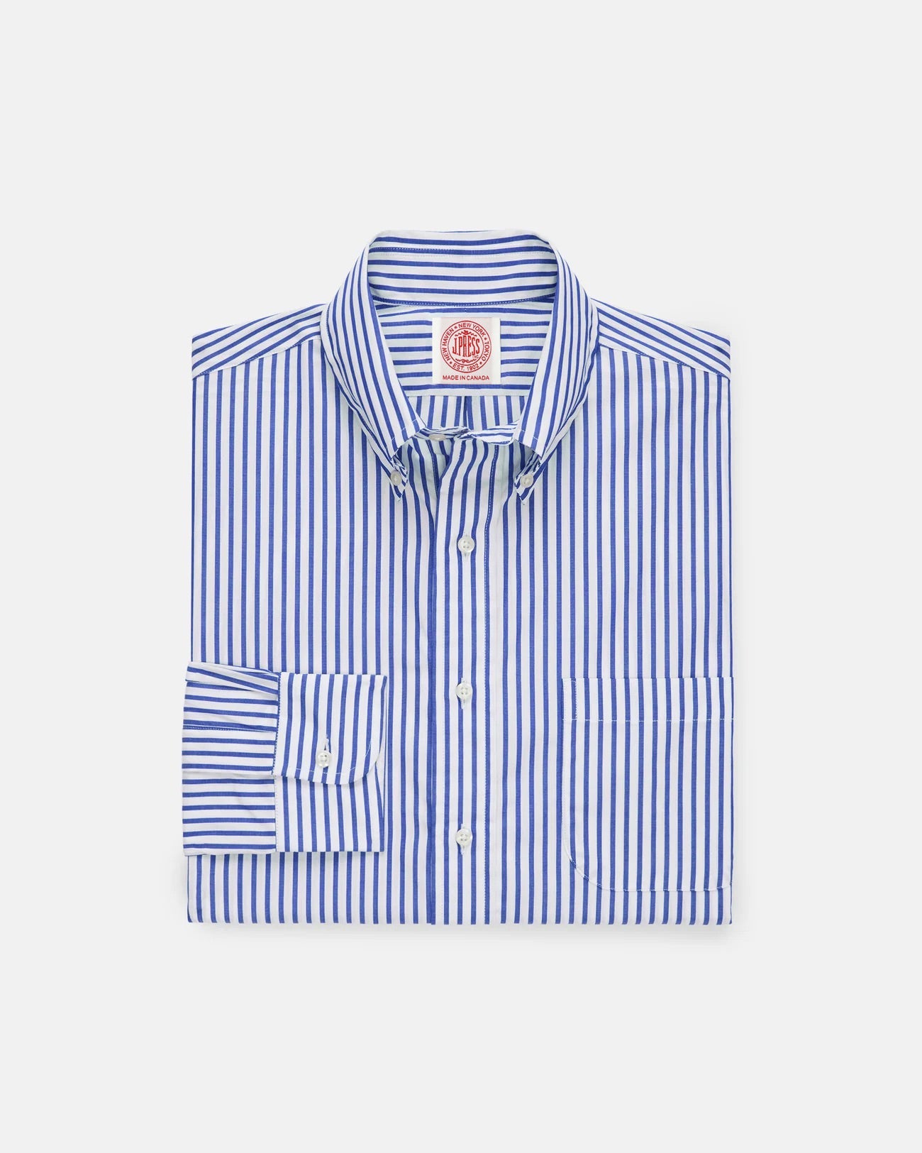 Made In Canada Butcher Stripe Button Down Shirt Classic Fit